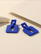 Load image into Gallery viewer, *Blue Square Earrings - B13S5
