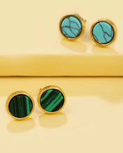 Load image into Gallery viewer, *Green Stripe Earrings #1 U1
