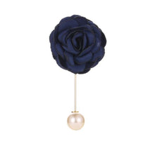 Load image into Gallery viewer, Navy Blue Pearl Brooch
