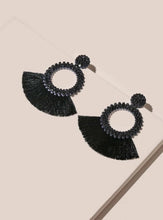 Load image into Gallery viewer, *Black Bohemian Fringe Earring - B31S2
