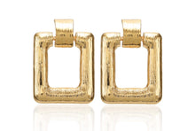 Load image into Gallery viewer, Gold Rectangle Earring - B62*
