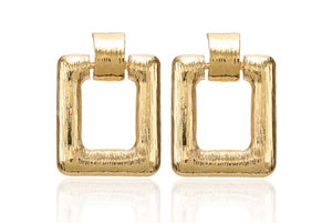 Gold Rectangle Earring - B62*