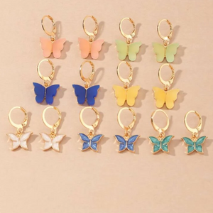 Royal Blue Butterfly Earrings - G2