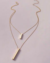 Load image into Gallery viewer, Gold Bar Necklace X2

