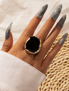 *Black & Gold Ring - B54