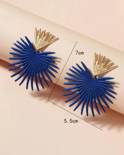 Load image into Gallery viewer, Royal Blue/Gold Earrings - B78S1*
