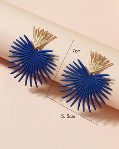 Royal Blue/Gold Earrings - B78S1*