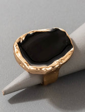 Load image into Gallery viewer, *Black &amp; Gold Ring - B54
