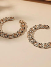 Load image into Gallery viewer, *Gold Chain Hoops - B46S5
