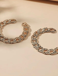 *Gold Chain Hoops - B46S5