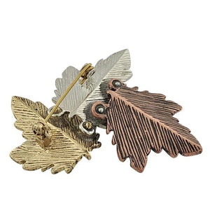 *Tri-Color Leaf Pin - GW