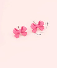 Load image into Gallery viewer, *Pink Bow Earrings - P1
