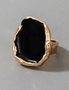 *Black & Gold Ring - B54