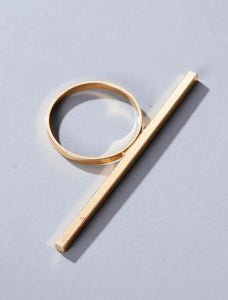 *Gold Bar Ring - D56