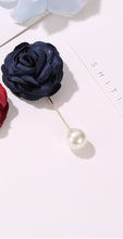 Load image into Gallery viewer, Navy Blue Pearl Brooch
