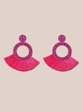 Load image into Gallery viewer, Pink Bohemian Fringe Earring - B30S2*
