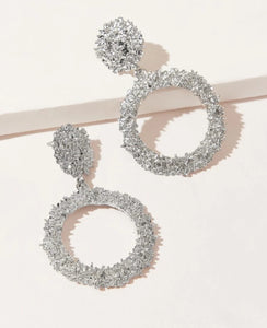 Silver Circle Earrings - B76S1*