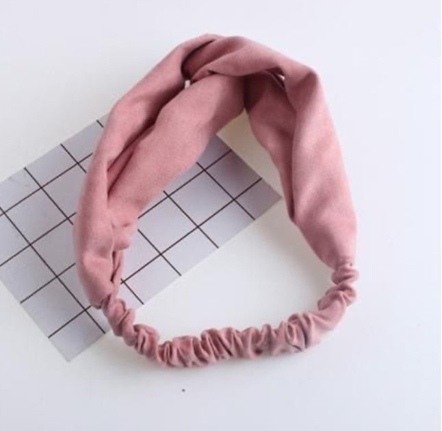 *Pink Cross Elastic Hair Band