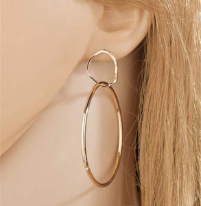 *Gold Double Circle Earrings - B5S1