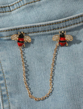Load image into Gallery viewer, Red Bee Collar Pin - V1*
