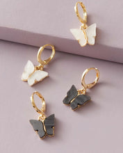 Load image into Gallery viewer, *White Butterfly Earrings - M1
