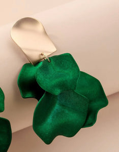 Green Petal Earrings B72*