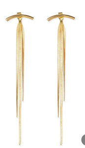 *Long Moon Gold Earring -  T1