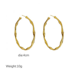 *Gold Bone Hoops - S1