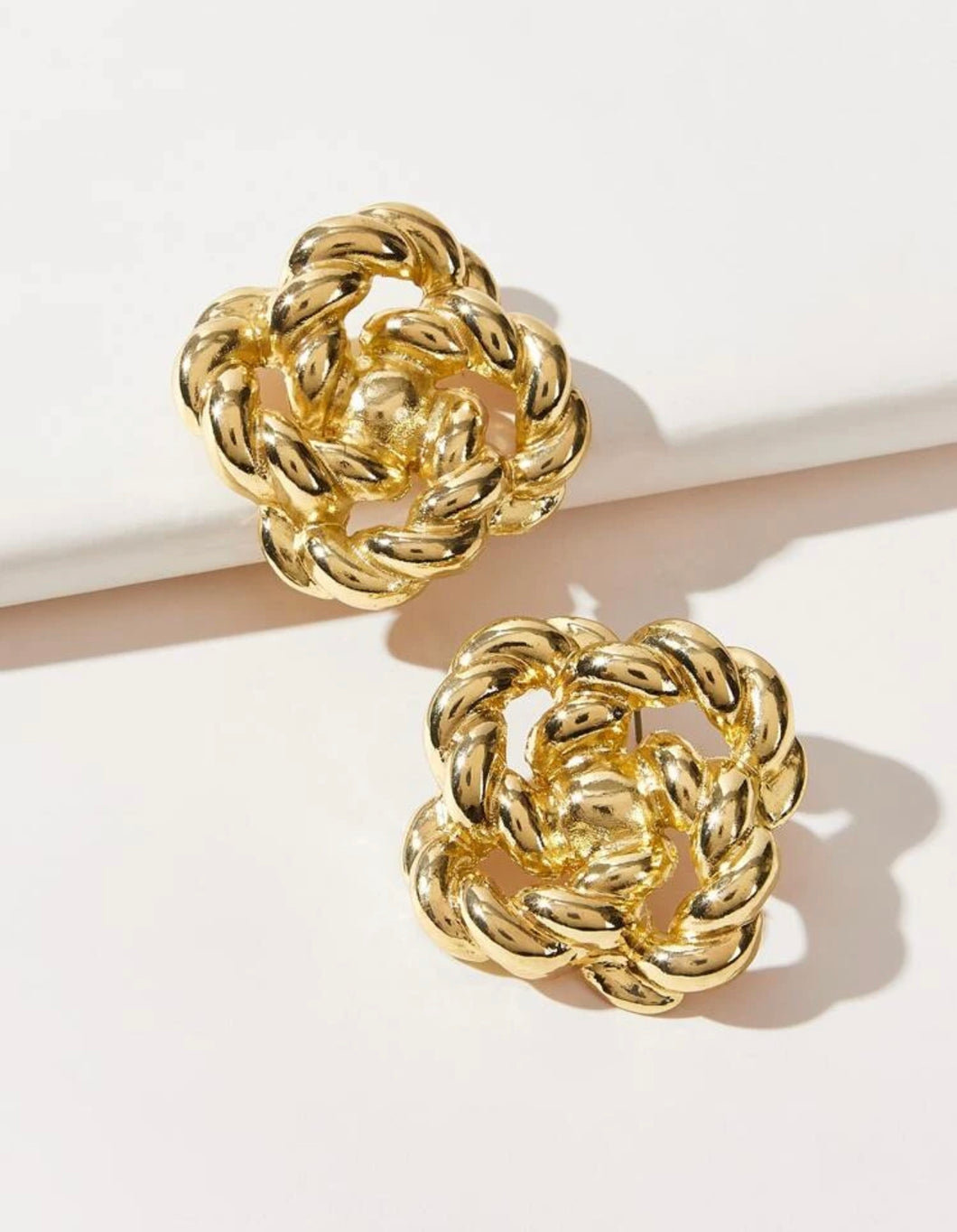 *Gold Tie Earrings - B44S1