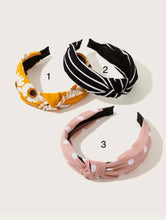 Load image into Gallery viewer, Black Stripe Headband #2 B98
