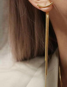 *Long Moon Gold Earring -  T1