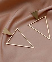 Load image into Gallery viewer, Gold Triangle Hoops - POP*
