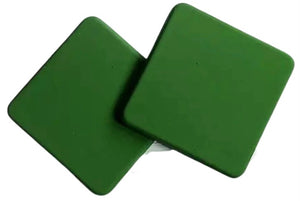 *Square Green Earrings - B13S3