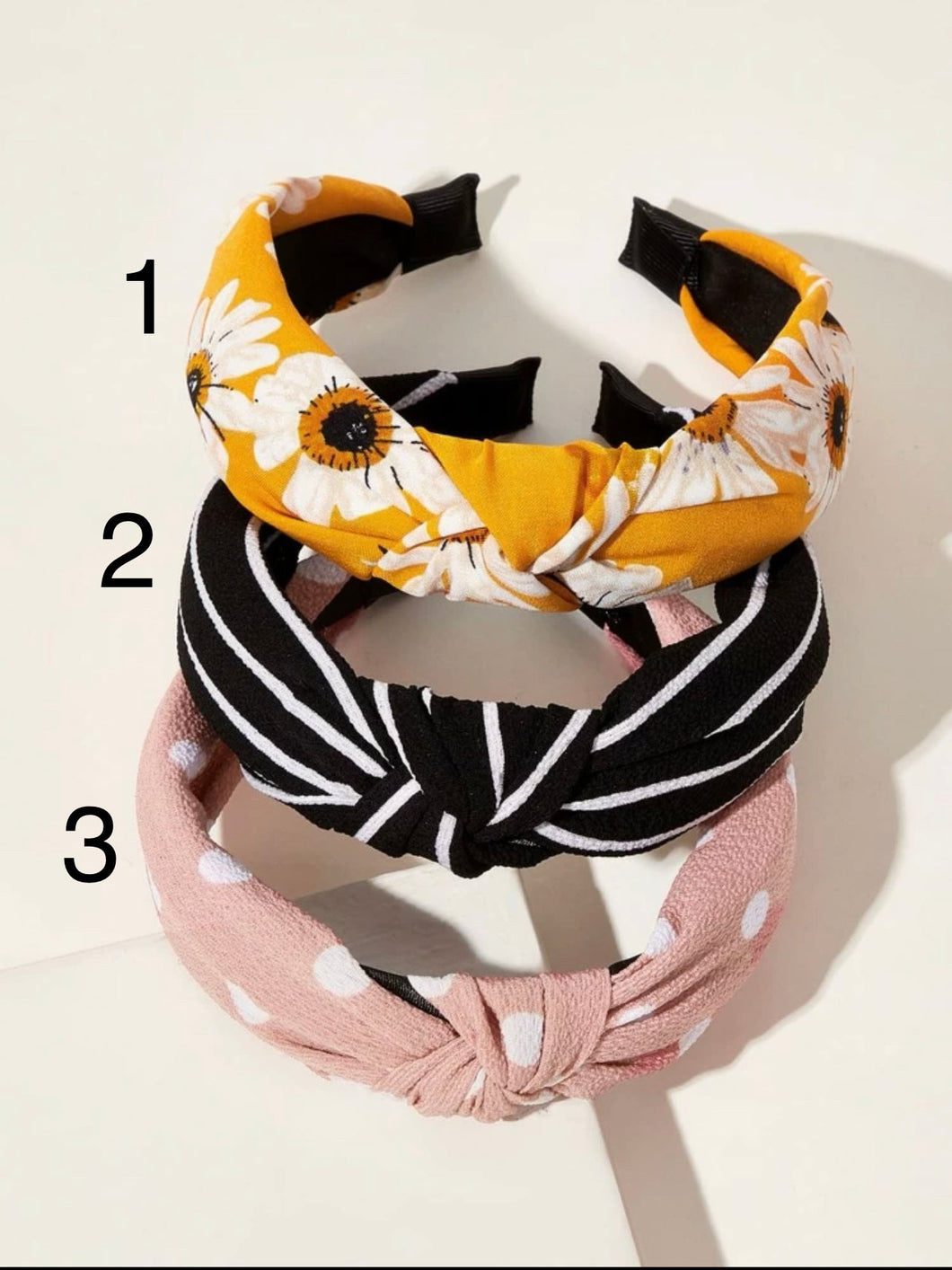 *Yellow Floral Headband #1 B95